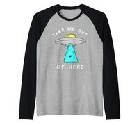 Alien UFO Vaisseau Spatial Hole Mich Hier Raus Take me Out Aliens Manche Raglan