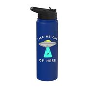 Alien UFO vaisseau spatial hole mich hier raus take me out Aliens Stainless Steel Insulated Water Bottle