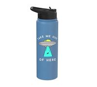 Alien UFO vaisseau spatial hole mich hier raus take me out Aliens Stainless Steel Insulated Water Bottle
