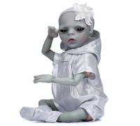 Alien Ultra-Realistic Baby Doll Reborn Dolls Poseable Toy Silicone Vinyl 14 Pouces s en Réaliste De Peinture Détaillée La Main