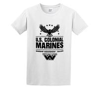 Alien Us Colonial Marines Men Cotton Blend T Shirt S, White XXL