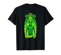 Alien vert et OVNI, enlèvement extraterrestre T-Shirt