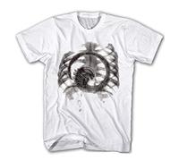 Alien Virus T-Shirt Homme Prométhée Nostromo Cinéma Film Movie S-5XL - Blanc, M