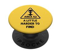 Alien Warning Alien : Design de Science-Fiction Amusant de la Zone 52 PopSockets PopGrip Adhésif