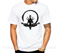 Alien Yoga Tshirt Xenomorph Tee Inspired by The Movie Fashion Cool Pride t-Shirt Men Casual Unisex t Shirt White L