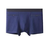 Alienjoy Boxer de poche pour homme - Sous-vêtements avec poches cachées secrètes pour les voyages Raves Festivals - Stockage sûr contre les pickpockets, bleu roi, XXL