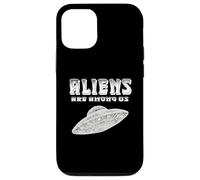 Aliens are Among US Extraterrestres Sci FI Space Lover UFO Coque pour iPhone 12/12 Pro