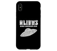 Aliens are Among US Extraterrestres Sci FI Space Lover UFO Coque pour iPhone XS Max