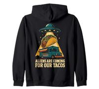 Aliens are Coming for Our Tacos UFO Humour Sweat à Capuche