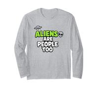 Aliens are People Too Funny OVNI Extraterrestre Manche Longue