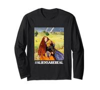 Aliens are Real Funny UFO Space Renaissance Manche Longue