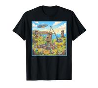 Aliens Building Moai sur l'île de Pâques T-Shirt
