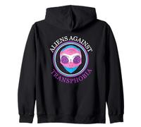 Aliens Contre la transphobie Fierté transgenre LGBT Sweat à Capuche