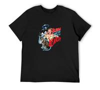 Aliens Gave My Cat A Beard Funny B Movie T-Shirt Graphic Tee Printed Top Mens Black Shirt M