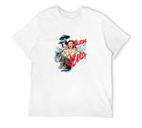 Aliens Gave My Cat A Beard Funny B Movie T-Shirt Graphic Tee Printed Top Mens White Shirt L
