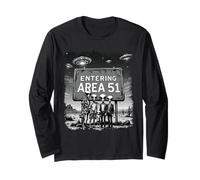 Aliens Group Photo Entering Area 51 Funny OVNI Believer Manche Longue