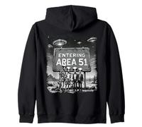 Aliens Group Photo Entering Area 51 Funny OVNI Believer Sweat à Capuche