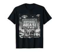 Aliens Group Photo Entering Area 51 Funny OVNI Believer T-Shirt