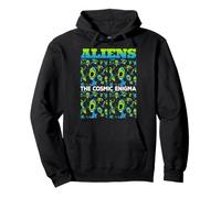 Aliens : l'énigme Cosmique. Motif avec des extraterrestres Sweat à Capuche