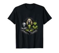 Aliens Queen Album Reptilien Gris Nordic Bohemian Space T-Shirt