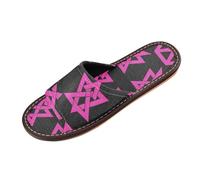 Aliens Star Pantoufles à enfiler pour homme et femme, réutilisables et confortables, pour la piscine, la salle de sport, le bain, la maison, chancletas para mujer, Aliens Star Hot Peach Noir, 35/35.5