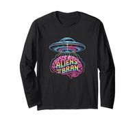 Aliens Took My Brain UFO Abduction Arc-en-Ciel Manche Longue