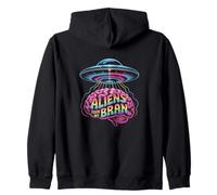 Aliens Took My Brain UFO Abduction Arc-en-Ciel Sweat à Capuche