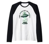 Aliens UFO Extraterrestre Space Soucoupe Volante No Humanity Manche Raglan