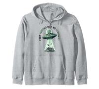 Aliens UFO Extraterrestre Space Soucoupe Volante No Humanity Sweat à Capuche