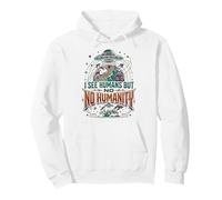 Aliens UFO Extraterrestre Space Soucoupe Volante No Humanity Sweat à Capuche