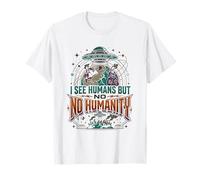 Aliens UFO Extraterrestre Space Soucoupe Volante No Humanity T-Shirt