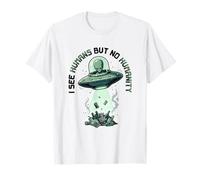Aliens UFO Extraterrestre Space Soucoupe Volante No Humanity T-Shirt