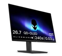 Alienware 27 Écran PC Gaming - AW2726DM, QHD (2560x1440), 240Hz, QD OLED, 0.03ms, AMD FreeSync Premium, VESA AdaptiveSync, 99% DCI-P3, HDR10, DisplayPort, 2 HDMI, Garantie 3 Ans
