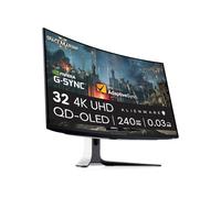 Alienware AW3225QF, 3 840 x 2 160 à 240 Hz (DSC activé et sans perte visuelle), 1 000 cd/m2 (standard) (HDR optimal), 0,03 ms (gris à gris min.)