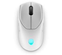 Alienware AW720M Souris de jeu sans fil trimode - Sans fil 2,4 GHz, Bluetooth 5.1, 26 000 DPI, 8 boutons entièrement programmables, adaptateur de charge magnétique USB-A vers USB-C - Lumière lunaire