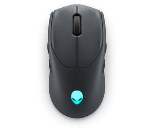 Alienware AW720M Souris de jeu sans fil trimode - Sans fil 2,4 GHz, Bluetooth 5.1, 26 000 DPI, 8 boutons entièrement programmables, adaptateur de charge magnétique USB-A vers USB-C - Côté sombre de la