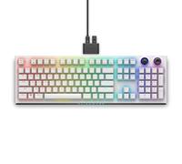 Alienware AW920K - Clavier de jeu sans fil à trois modes, rechargeable, sans fil/filaire, charge magnétique à pression, interrupteur à bascule programmable et cadran, AlienFX par touche RGB - Lumière