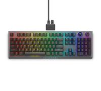 Alienware Clavier gaming sans fil AW920K, Cherry MX rouge, RVB | 2,4 GHz, Bluetooth 5.1, tri-mode, hauteur réglable, pavé numérique, côté sombre de la lune, câble USB-C vers USB-A de 2 m