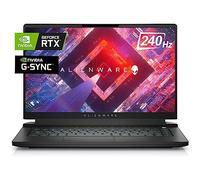 Alienware M15 R7 Ordinateur portable de jeu, écran QHD de 15,6 po 240 Hz 2 ms, AMD Ryzen R7 6800H, GeForce RTX 3070Ti, 64 Go de RAM DDR5, 2 To NVMe SSD, USB-C, Wi-Fi 6, éclairage LED RVB, Windows 11