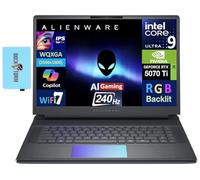 Alienware Ordinateur portable de jeu 16 Area-51 AI 16" 240 Hz IPS WQXGA (Intel Ultra 9-275HX, GeForce RTX 5070 Ti 12 Go, 32 Go DDR5, 2 To SSD, RGB KB, Win 11 Home) avec extenseur de port USB DKZ