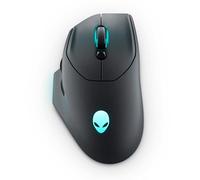 Alienware Souris de jeu sans fil AW620M - Sans fil/filaire, 1 x USB - USB à 4 broches de type A, 26 000 dpi, poids de 99 g, 7 boutons, prise en main antidérapante, jusqu'à 140 heures de jeu - Dark