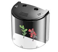 Alif de pêche en Acrylique Transparent avec Filtre à paroi arrière, 5L Petit Aquarium avec lumière LED, 7, 9x5, 5x8, 3 Avcon de Poisson Tropical, Poisson Rouge Portable pour Complot Table