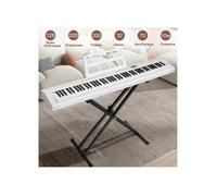ALIGHTUP - 88 touches clavier pour piano avec Support de Piano,Casque, Sac de Transport,Piano numérique - Blanc + Noir