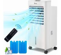 ALIGHTUP 8L Climatiseur Mobile 4-en-1 sans Évacuation-3 Modes , 4 Blocs de Glace,Minuterie 12H