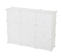 Alightup Armoire à Chaussure Portable Meuble Chaussures Grande Capacité Range Chaussures avec Portes Étagère de Etagères Empilables Plastique pour Chaussures Veste Petit Matériel 15 Cubes