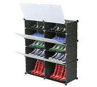 Alightup Armoire à Chaussures (Noir et Blanc, 2 X 5)