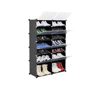 Alightup Armoire à Chaussures Portable Cube, 20-30 Paires, Chaque Casier 30x40x30cm, pour Chaussures, Bottes, Pantoufles (Noir 8 Cube)