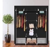 Alightup Armoire Chambre Armoire de Rangement Dressing Chambre Penderie Tissu Garde Robe Portable pour Chambre D'adulte Noir 5 Couches 9 Cubes