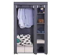 Alightup Armoire Chambre Armoire de Rangement Dressing Chambre Penderie Tissu Garde Robe Portable pour Chambre D'adulte 5 Couches 6 Cubes,110 x 45 x 175 cm, Gris