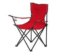 Alightup Chaise de Camping Pliantes Confortable avec Accoudoirs,Chaise de Plage Fauteuil Pliable Légère avec Boisson et Sac de Transport,Fauteuil de Peche Cramoisi